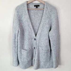 Banana Republic Womens Size Xlarge Alpaca Blend Grey Button Cardigan